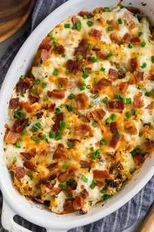 Cauliflower Casserole With Cream Cheese And Bacon
