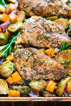 Sheet Pan Chicken With Sweet Potatoes And Apples