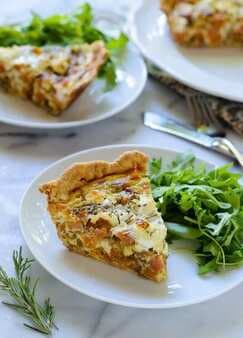 Sweet Potato Quiche With Caramelized Onions And Rosemary