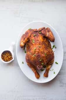 Soy Sauce Brined Five Spice Oven Roasted Chicken