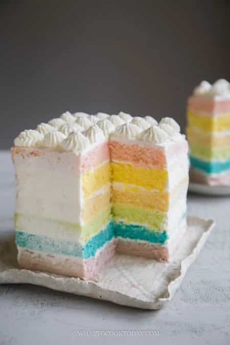 How To Make Soft Fluffy Rainbow Sponge Cake