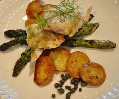 Grilled Fish With Baby Potatoes & Asparagus