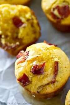 Browned Butter Bacon Cornbread Muffins