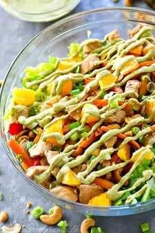 Cashew Chicken Salad with Chipotle Avocado Dressing