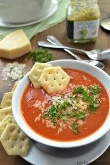 Creamy Pesto Tomato Soup