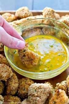 Crispy Baked Chicken Nuggets with Honey Mustard Dip