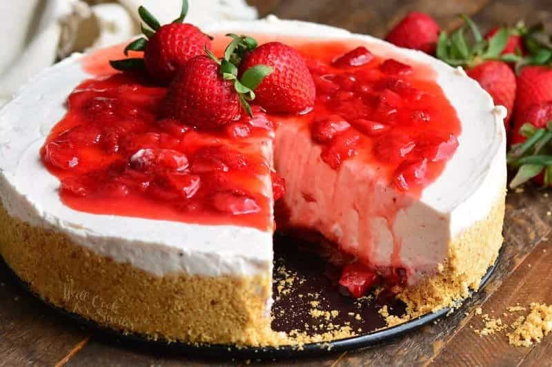 Strawberry No Bake Cheesecake