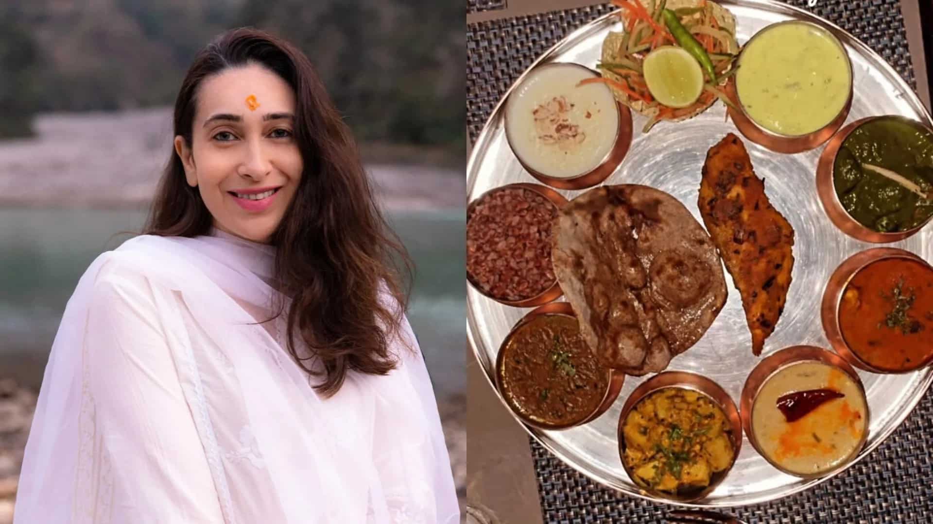Karisma Kapoor Enjoys ‘Organic Pahadi Thali’ In The Mountains
