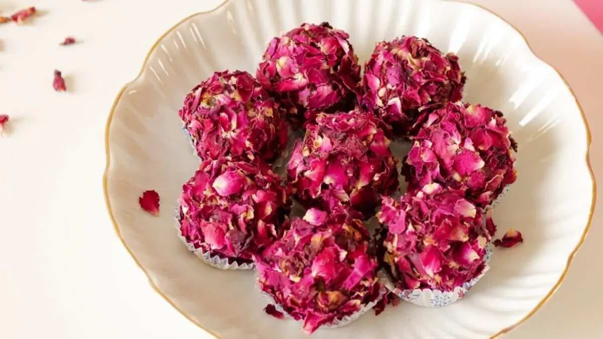 Add A Dash Of Red To With Rose Petal Laddoos