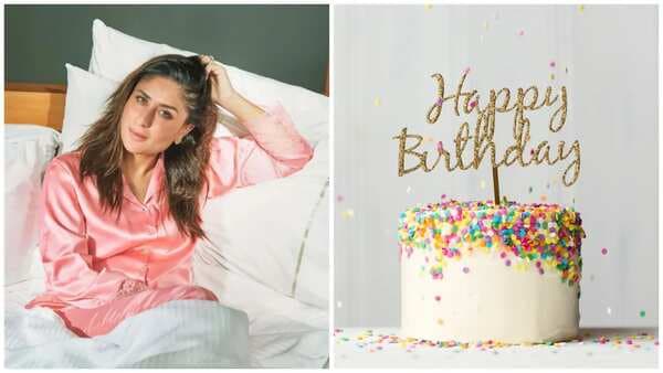 Kareena Kapoor Khan Cuts Colourful Birthday Cake With Son Jeh